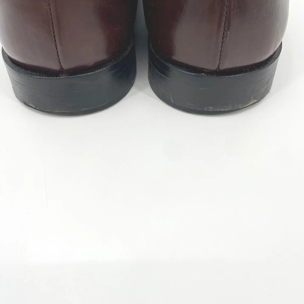 Johnston & Murphy Loafers Mens 10.5 M Brown‎ Black Leather Kiltie Tassel Vintage
